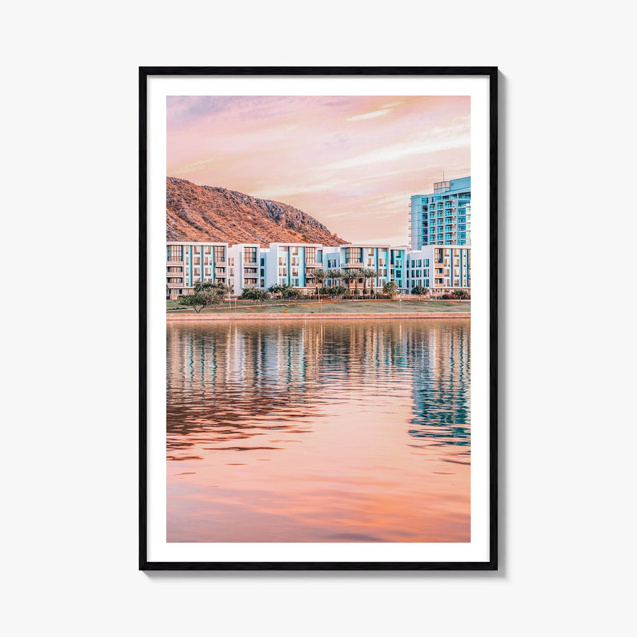 Tempe colorful photo poster of Arizona, USA – vertical wall art, unframed print shown in interior mockup