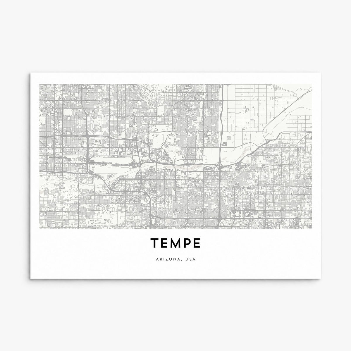 Tempe Map Poster, print only (unframed)