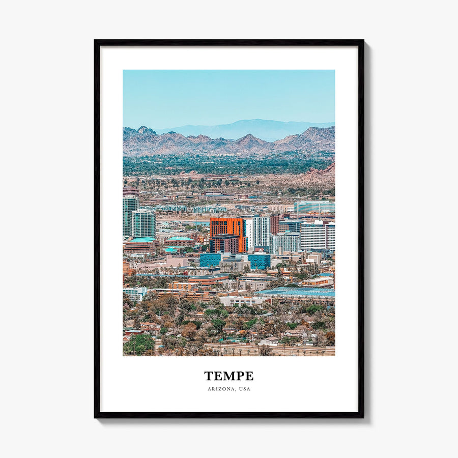 Tempe Classic Poster, framed poster mockup