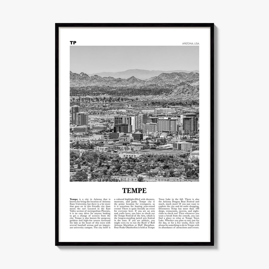 Tempe Newspaper Poster, framed poster mockup