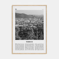 Temuco Poster Natural Wood / 8x12 in Nbourhood Travel B&W Poster