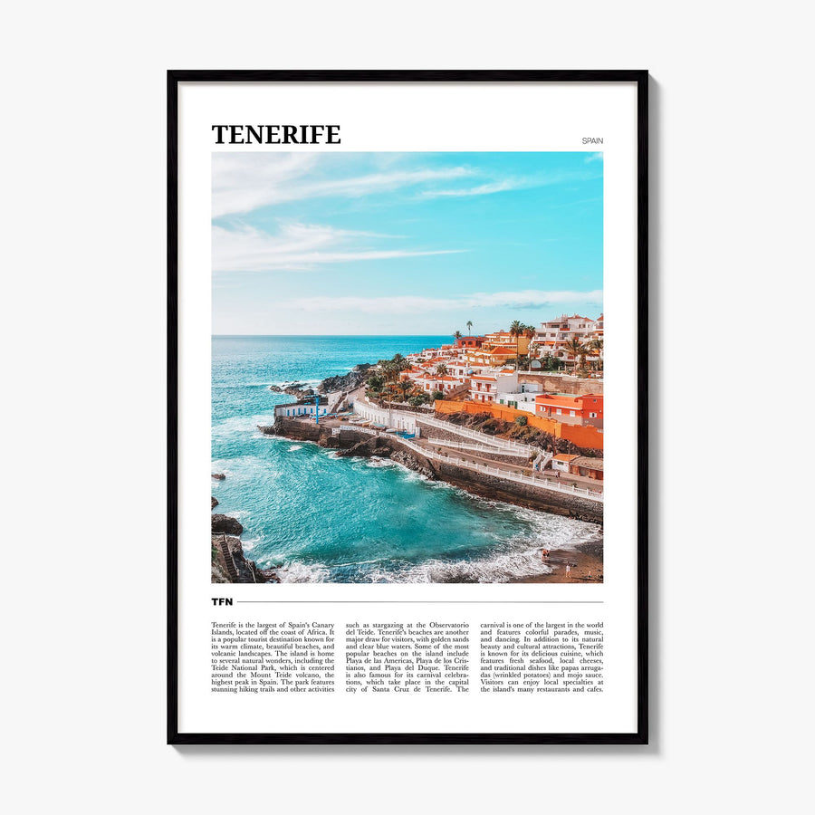 Tenerife Travel Poster, framed poster mockup