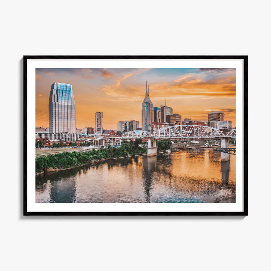 Tennessee Photo Poster, framed poster mockup, white border