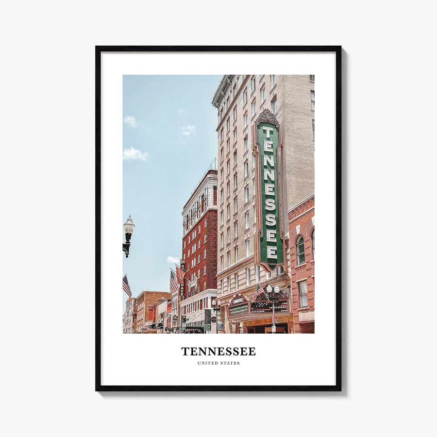 Tennessee no. 1 colorful classic poster of United States – vertical wall art, unframed print shown in interior mockup