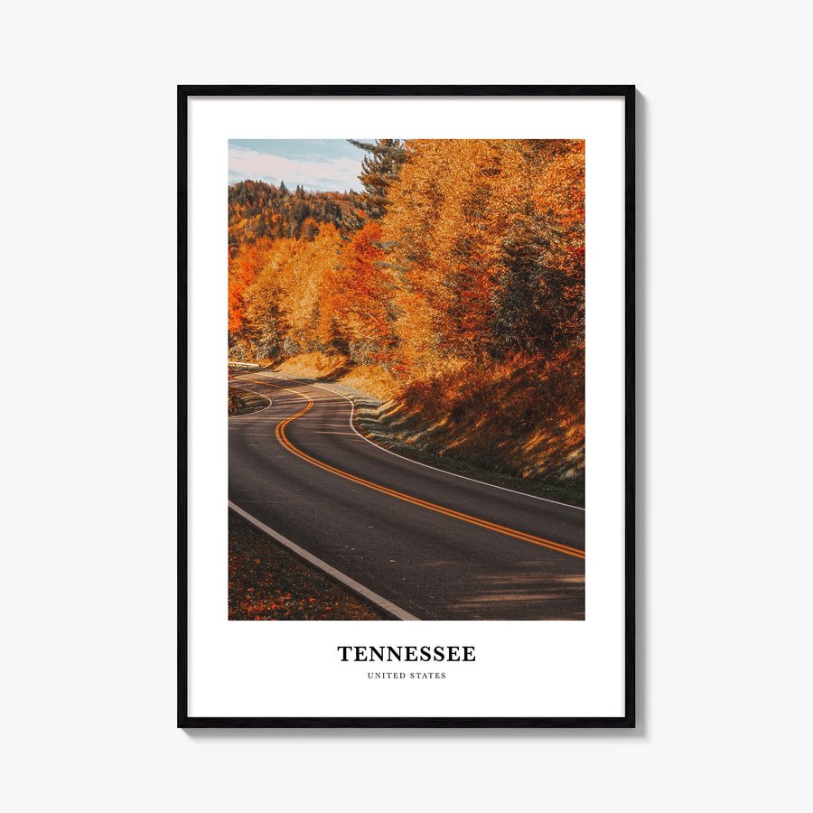 Tennessee no. 2 colorful classic poster of United States – vertical wall art, unframed print shown in interior mockup