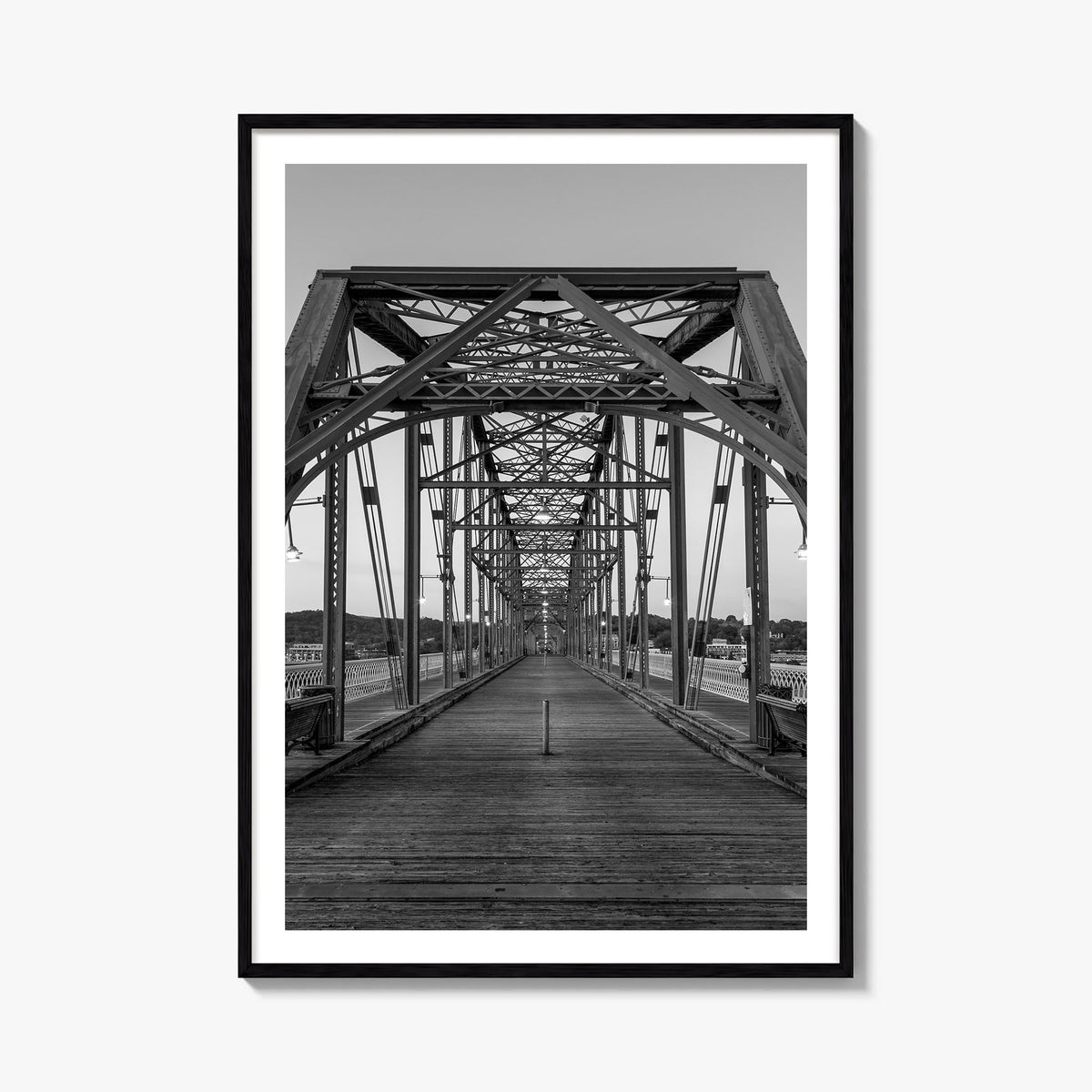Tennessee no. 3 black & white photo poster of United States – vertical wall art, unframed print shown in interior mockup