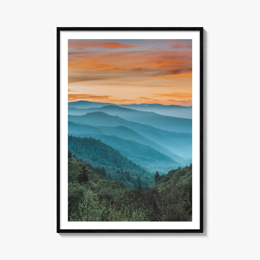 Tennessee no. 3 colorful photo poster of United States – vertical wall art, unframed print shown in interior mockup