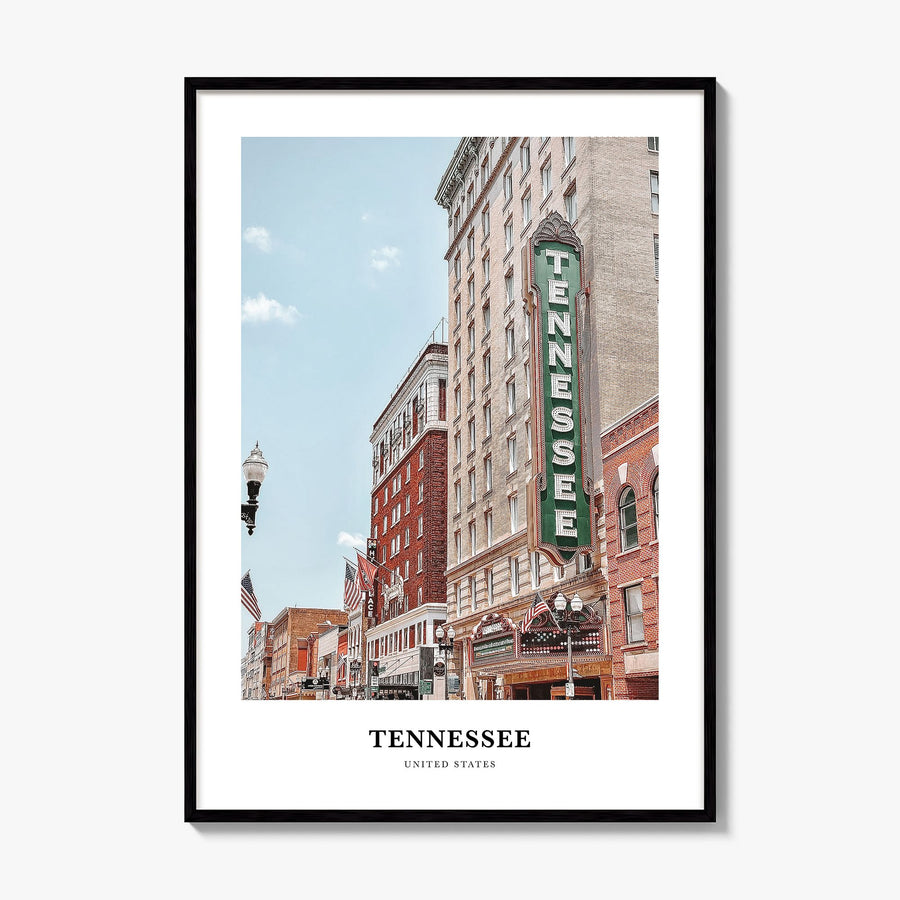 Tennessee Classic No 1 Poster, framed poster mockup