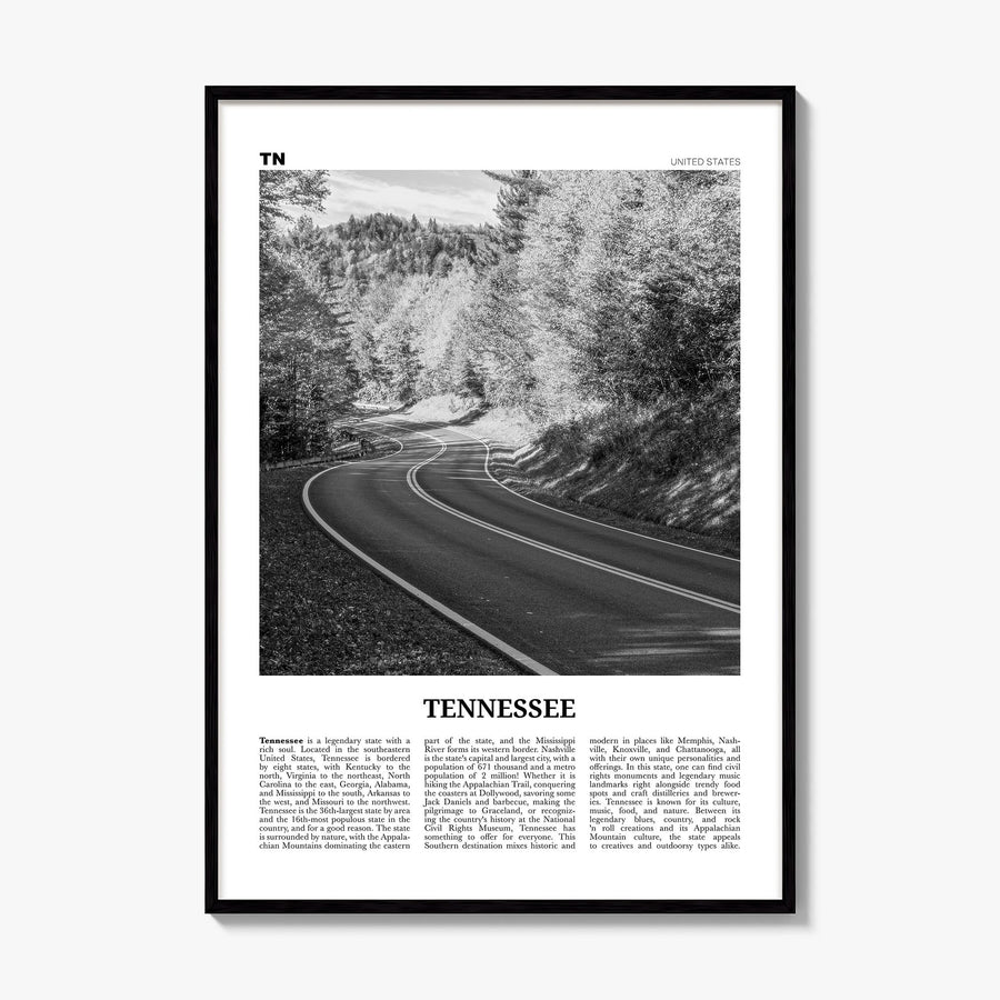 Tennessee Newspaper No 2 Poster, framed poster mockup