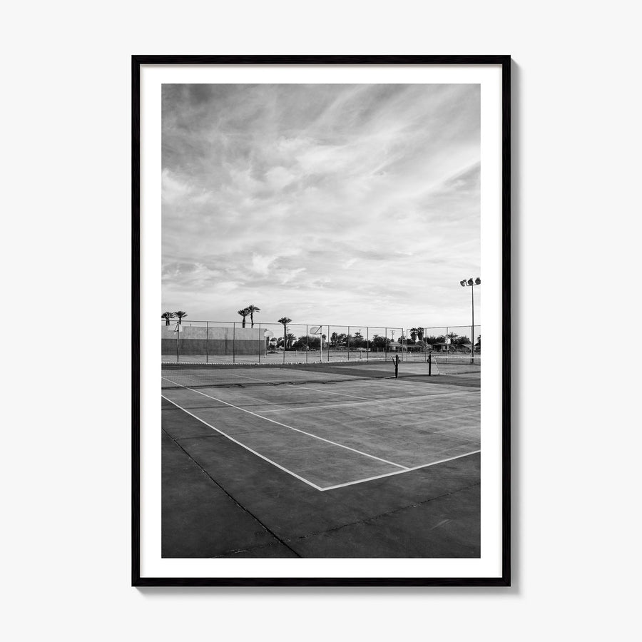 Tennis Court Photo No 1 Poster, framed poster mockup, white border