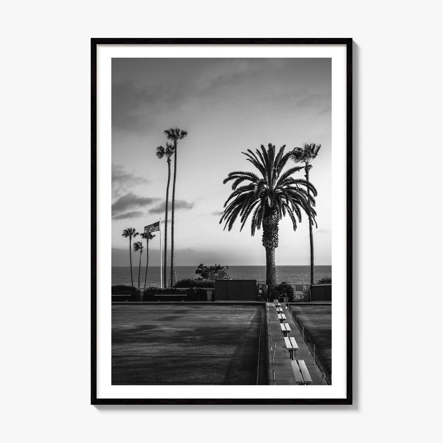 Tennis Court Photo No 2 Poster, framed poster mockup, white border