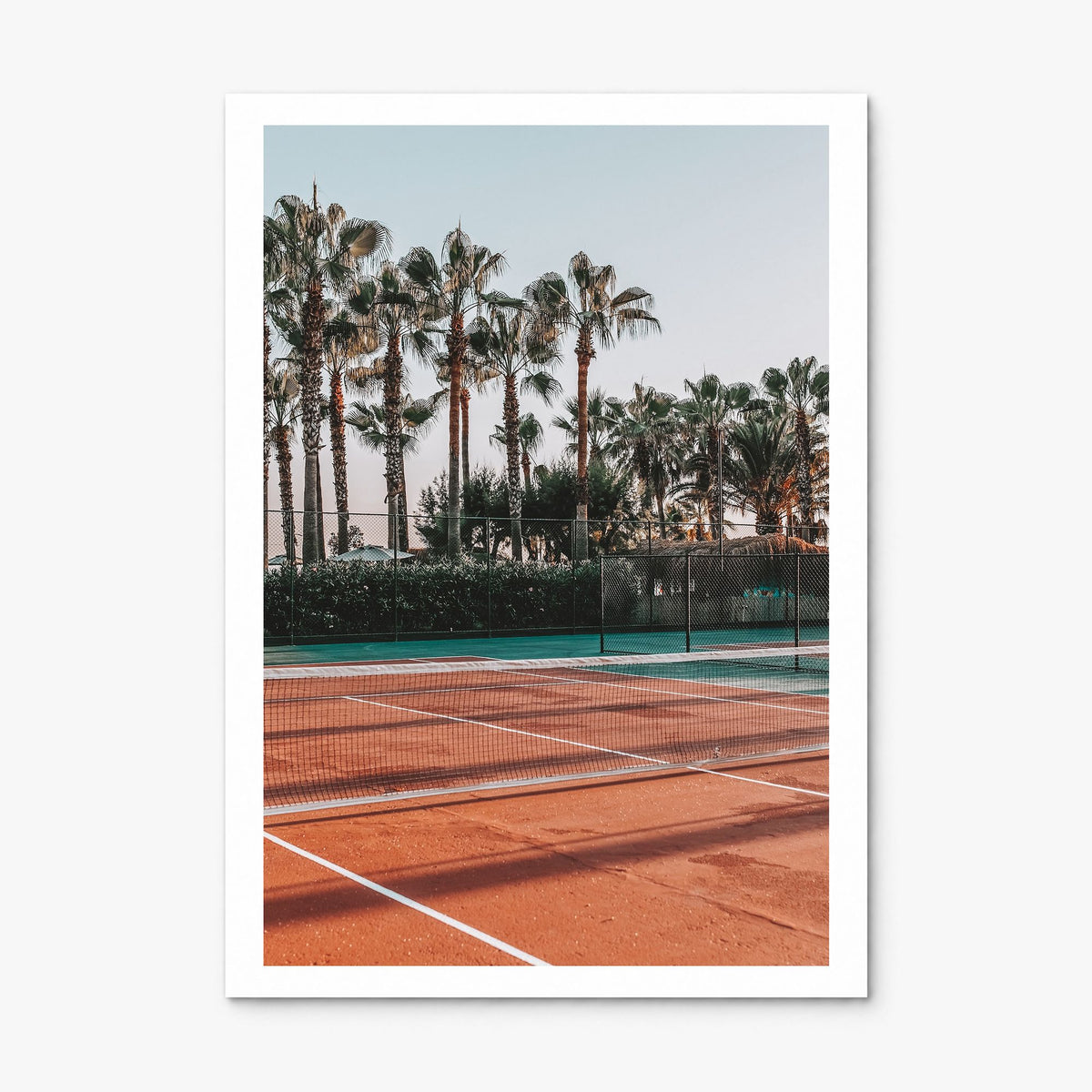 Tennis Court Photo Poster, print only (unframed), white border