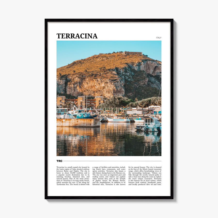 Terracina Travel Poster, framed poster mockup