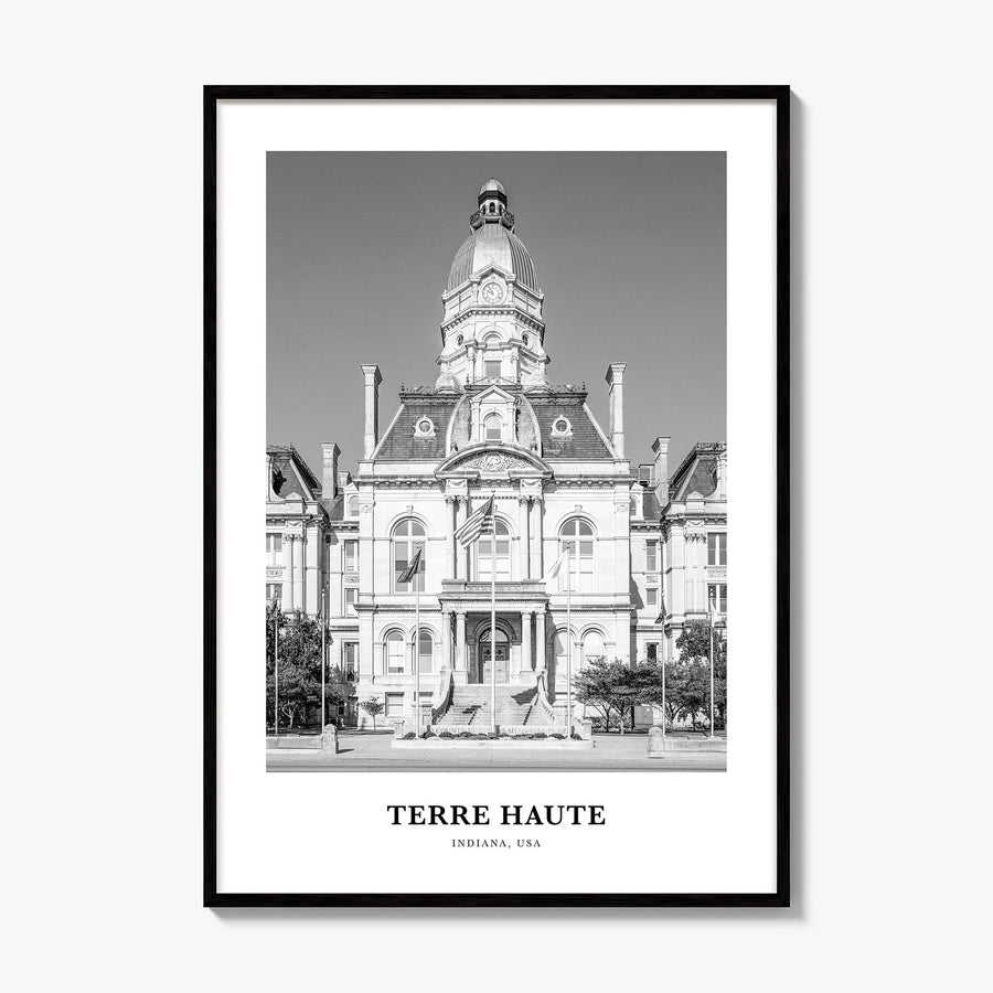 Terre Haute Classic Poster, framed poster mockup