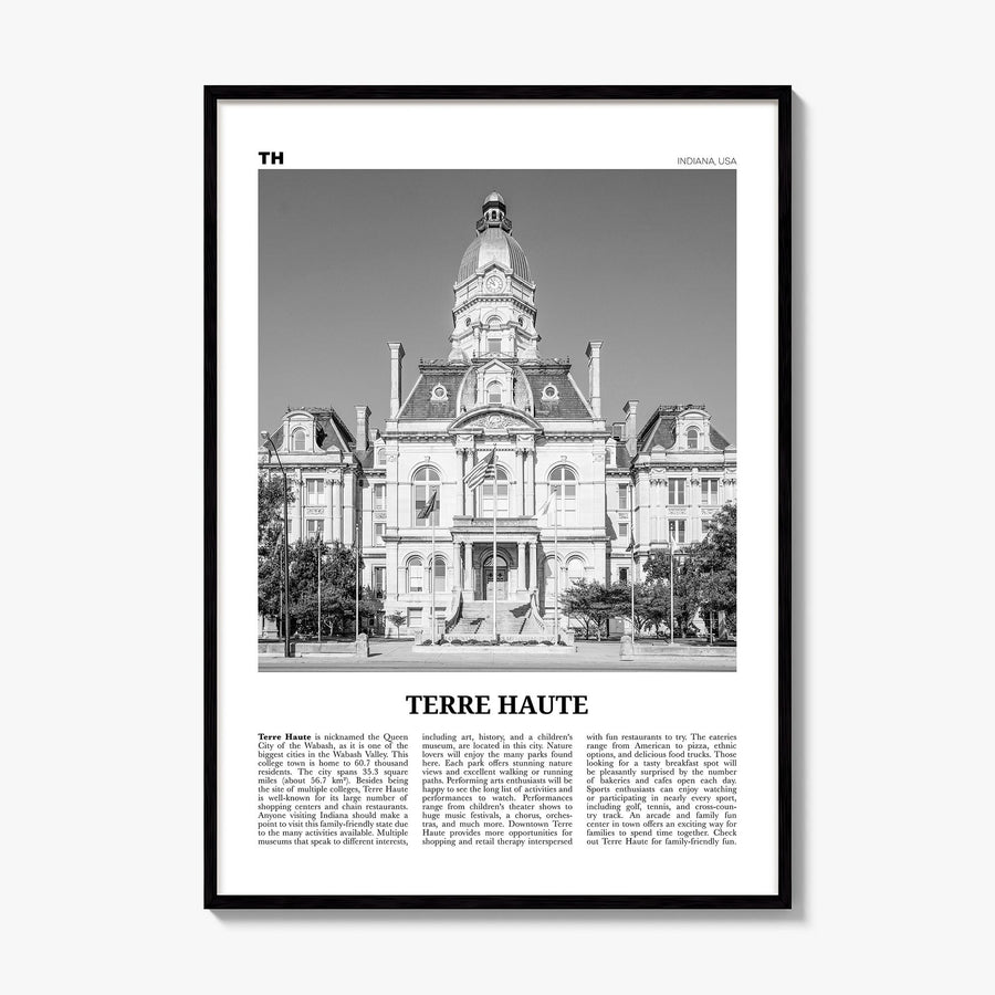 Terre Haute Newspaper Poster, framed poster mockup