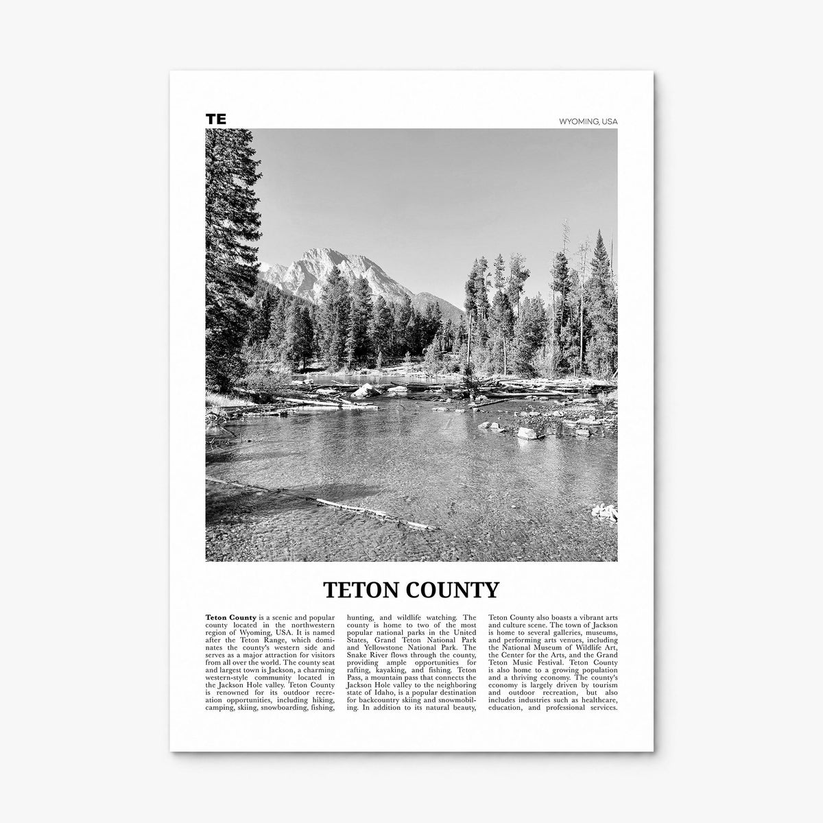 Teton County Newspaper Poster, print only (unframed)