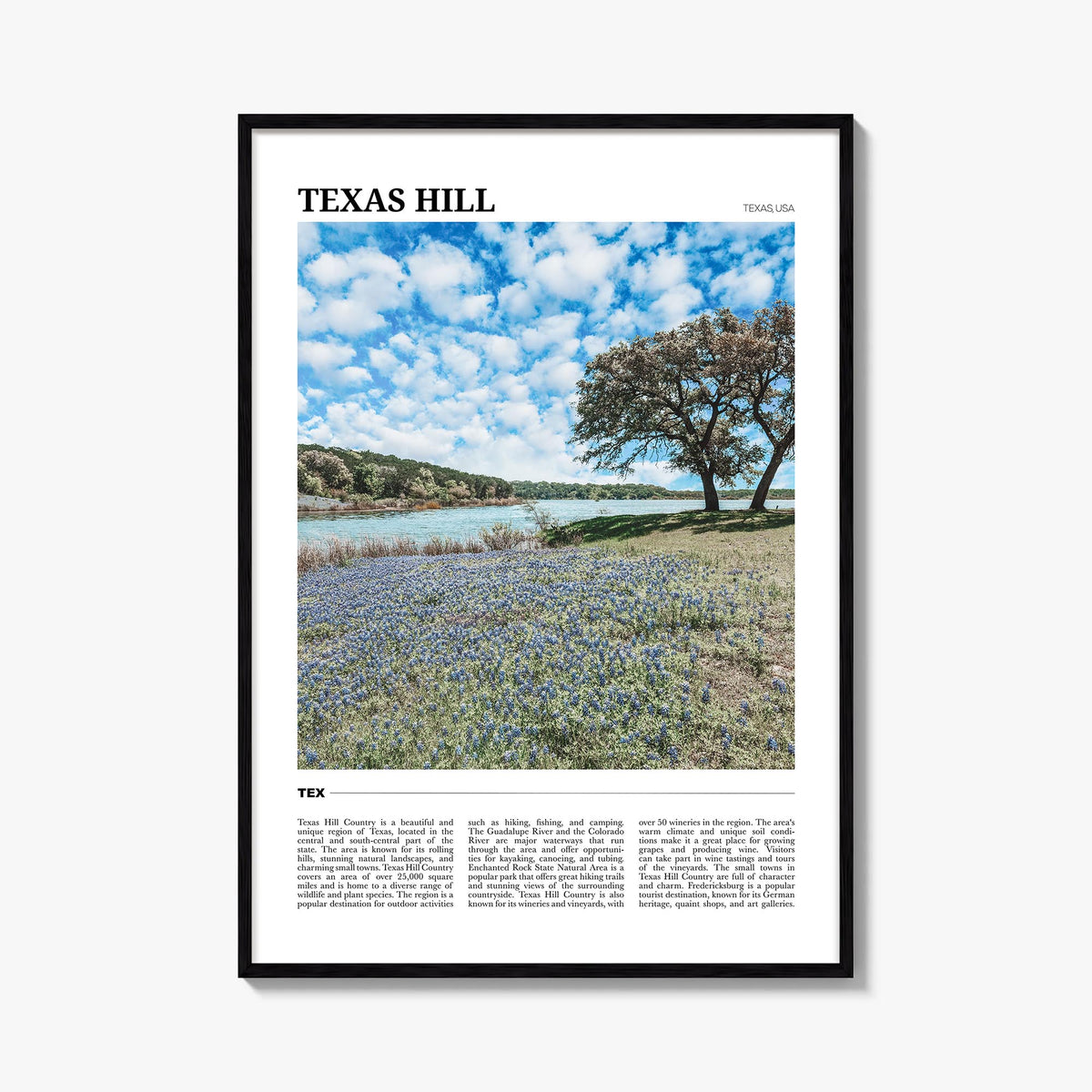 Texas Hill Country Travel Poster