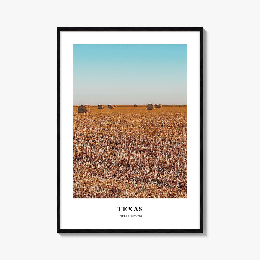 Texas no. 2 colorful classic poster of United States – vertical wall art, unframed print shown in interior mockup