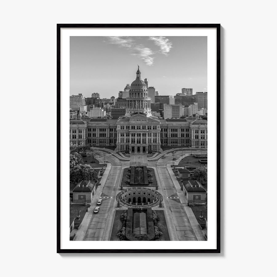 Texas Photo No 3 Poster, framed poster mockup, white border
