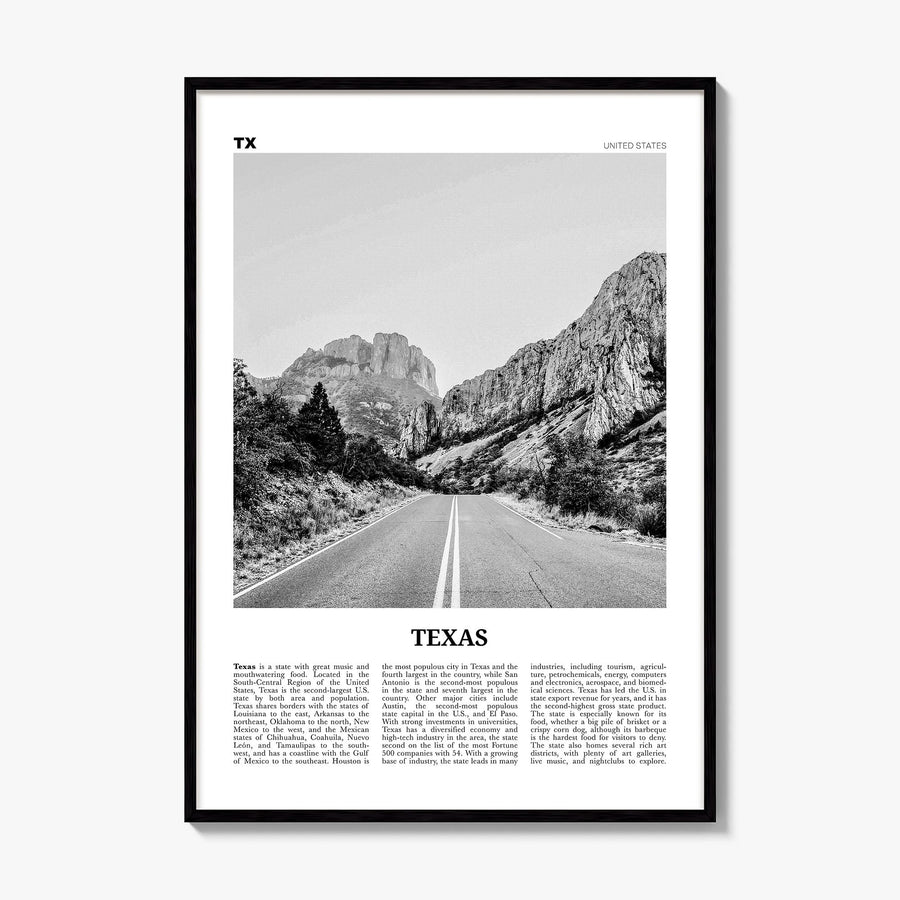 Texas Newspaper No 1 Poster, framed poster mockup