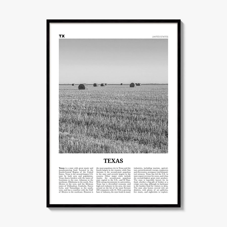 Texas Newspaper No 3 Poster, framed poster mockup