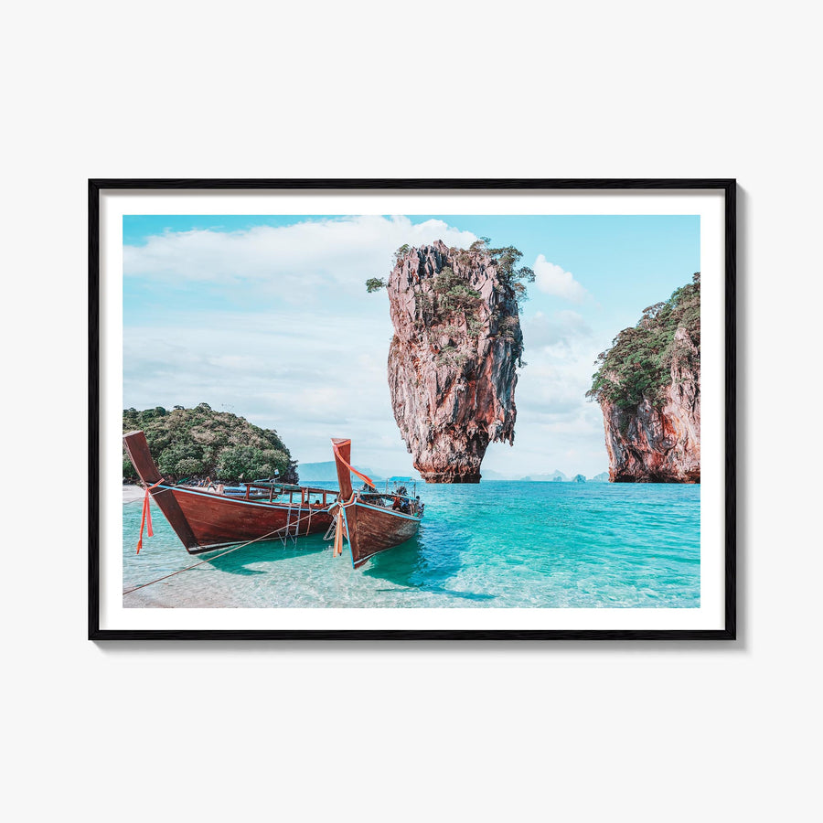 Thailand colorful photo poster of Asia – horizontal wall art, unframed print shown in interior mockup