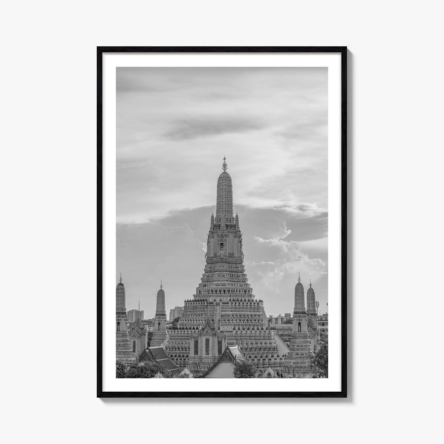 Thailand no. 1 black & white photo poster of Asia – vertical wall art, unframed print shown in interior mockup
