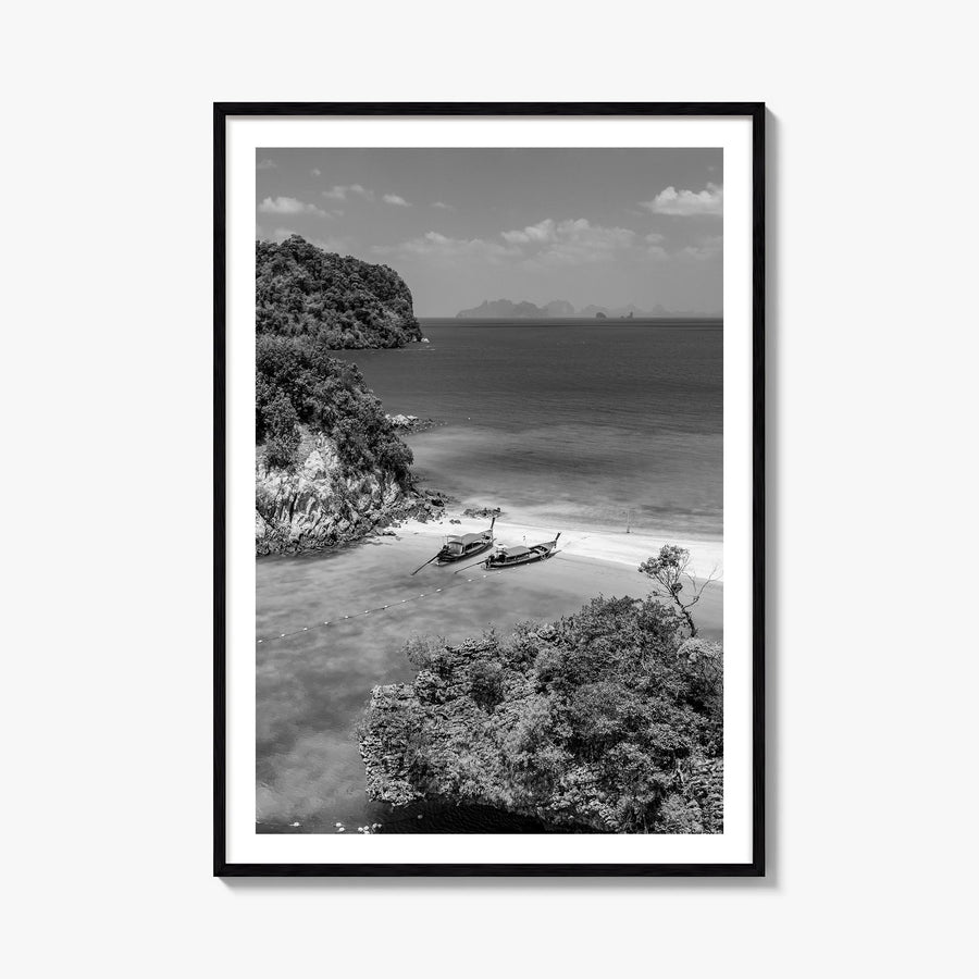Thailand no. 2 black & white photo poster of Asia – vertical wall art, unframed print shown in interior mockup