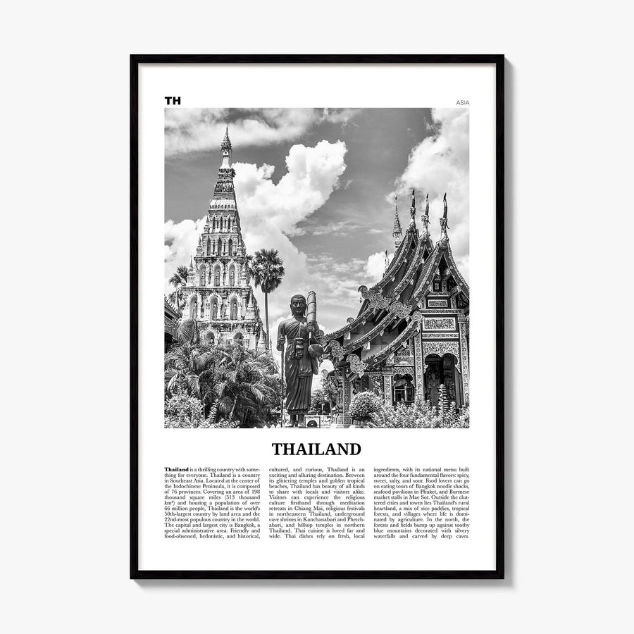 Thailand Newspaper No 2 Poster, framed poster mockup