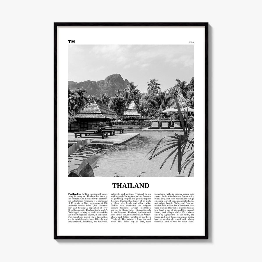 Thailand Newspaper No 3 Poster, framed poster mockup