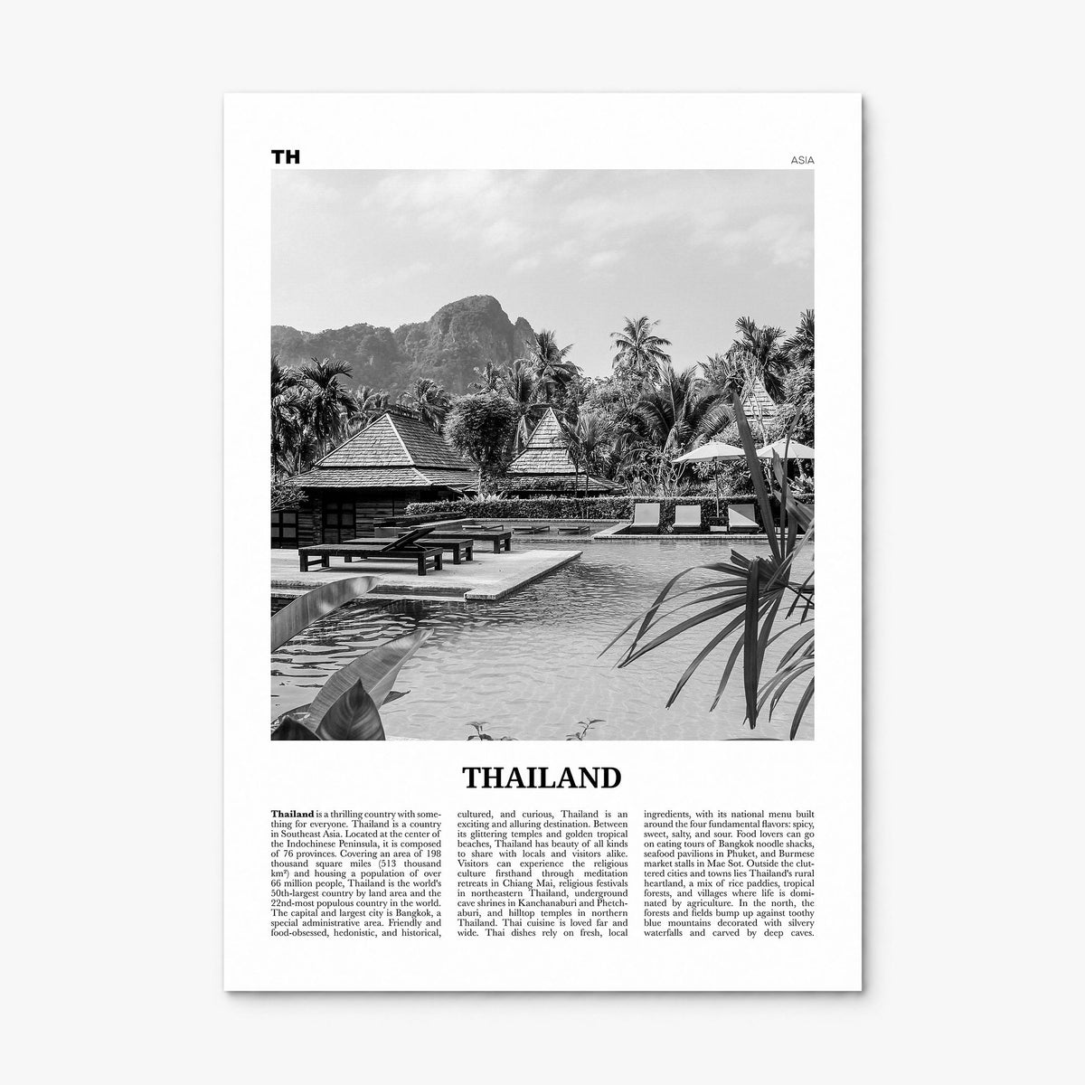 Thailand Newspaper No 3 Poster, print only (unframed)