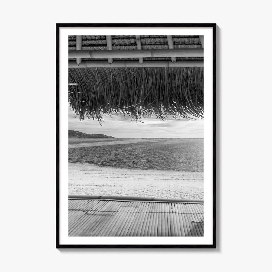 Thatched Hut Photo No 1 Poster, framed poster mockup, white border