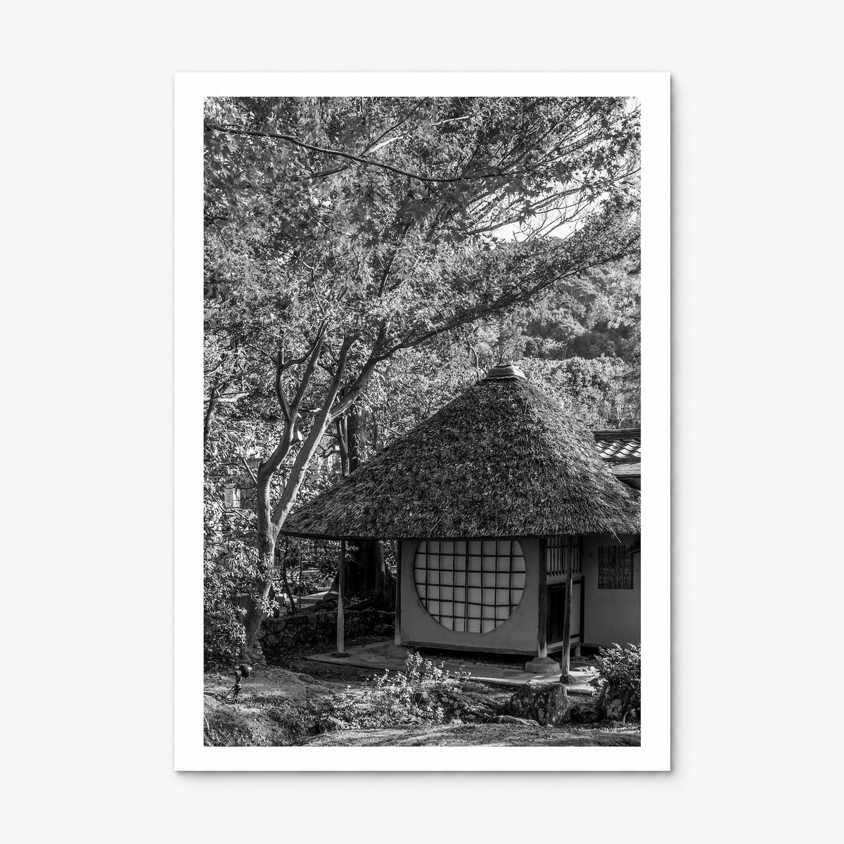 Thatched Hut Photo No 2 Poster, print only (unframed), white border