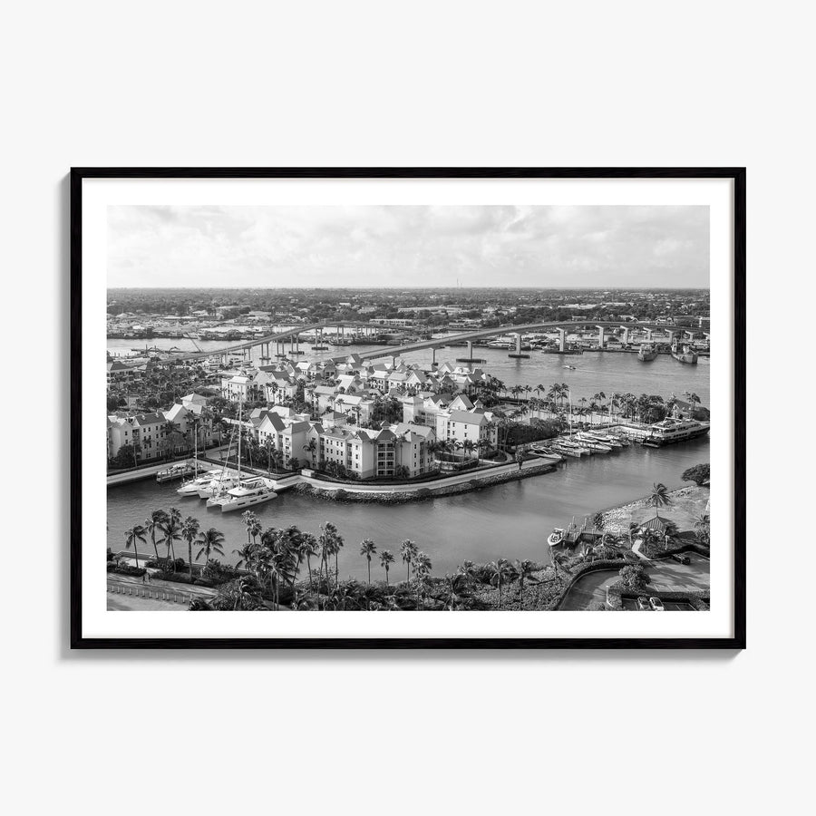 The Bahamas Photo Poster, framed poster mockup, white border