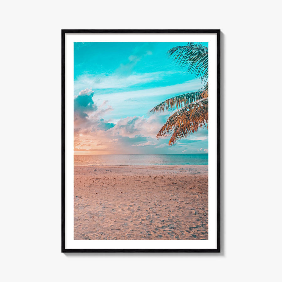 The Bahamas no. 2 colorful photo poster of Caribbean – vertical wall art, unframed print shown in interior mockup