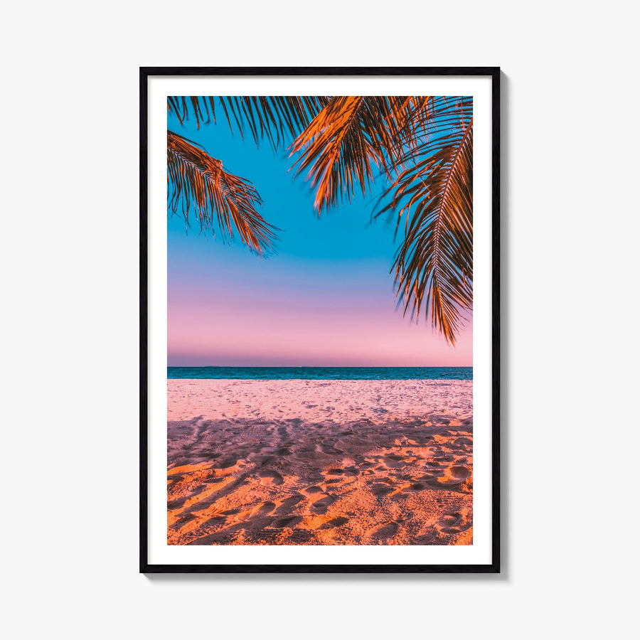 The Bahamas no. 3 colorful photo poster of Caribbean – vertical wall art, unframed print shown in interior mockup