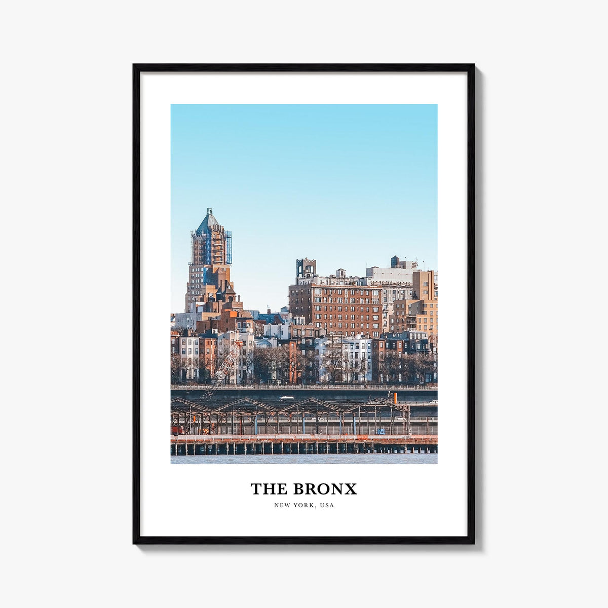 The Bronx no. 1 colorful classic poster of New York City, New York – vertical wall art, unframed print shown in interior mock