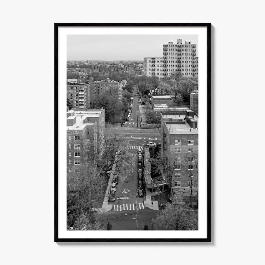The Bronx Photo Poster, framed poster mockup, white border