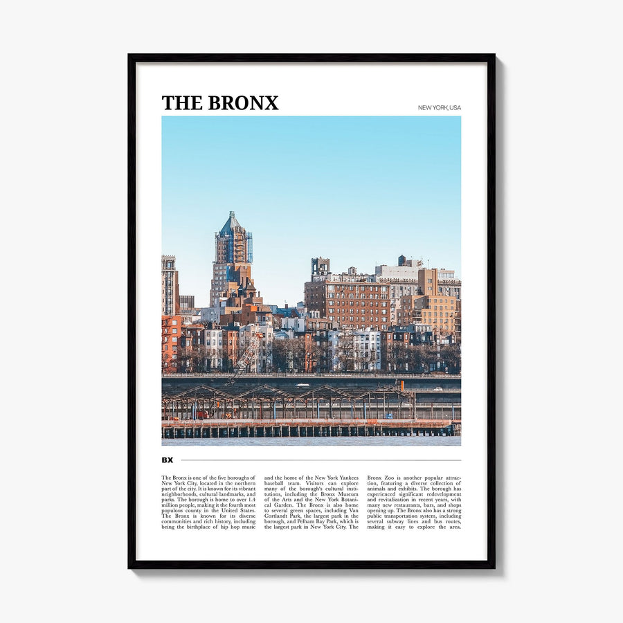 The Bronx Travel No 1 Poster, framed poster mockup