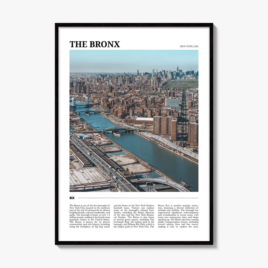 The Bronx Travel No 2 Poster, framed poster mockup