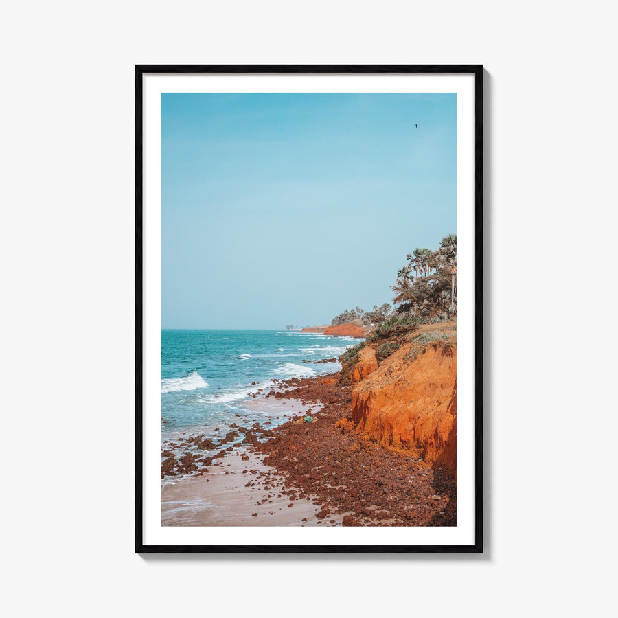 The Gambia colorful photo poster of Africa – vertical wall art, unframed print shown in interior mockup