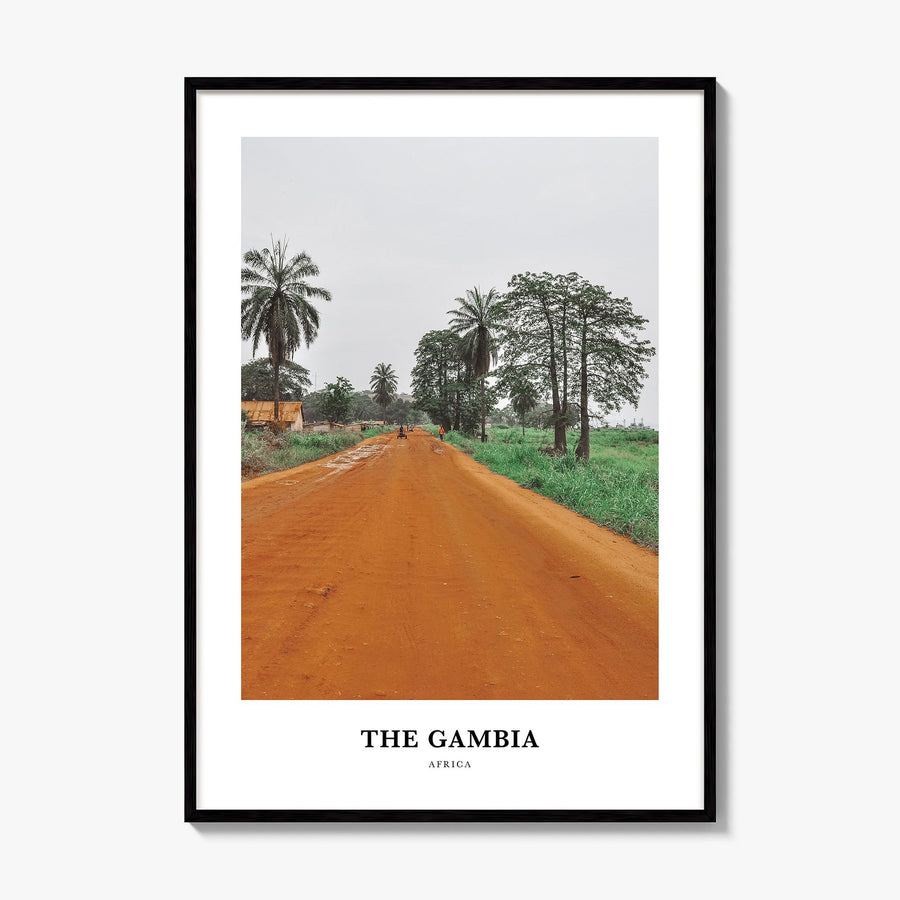 The Gambia Classic Poster, framed poster mockup