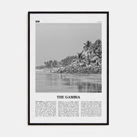 The Gambia Poster Black Wood / 8x12 in Nbourhood Travel B&W Poster