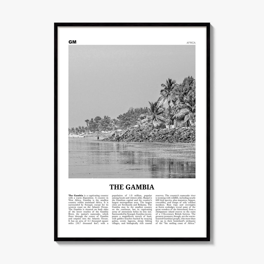The Gambia Newspaper Poster, framed poster mockup