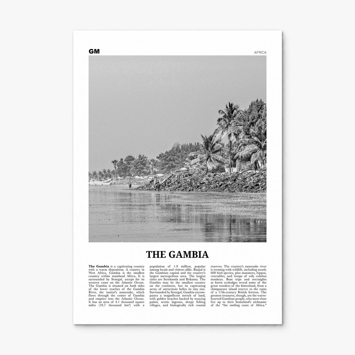 The Gambia Newspaper Poster, print only (unframed)