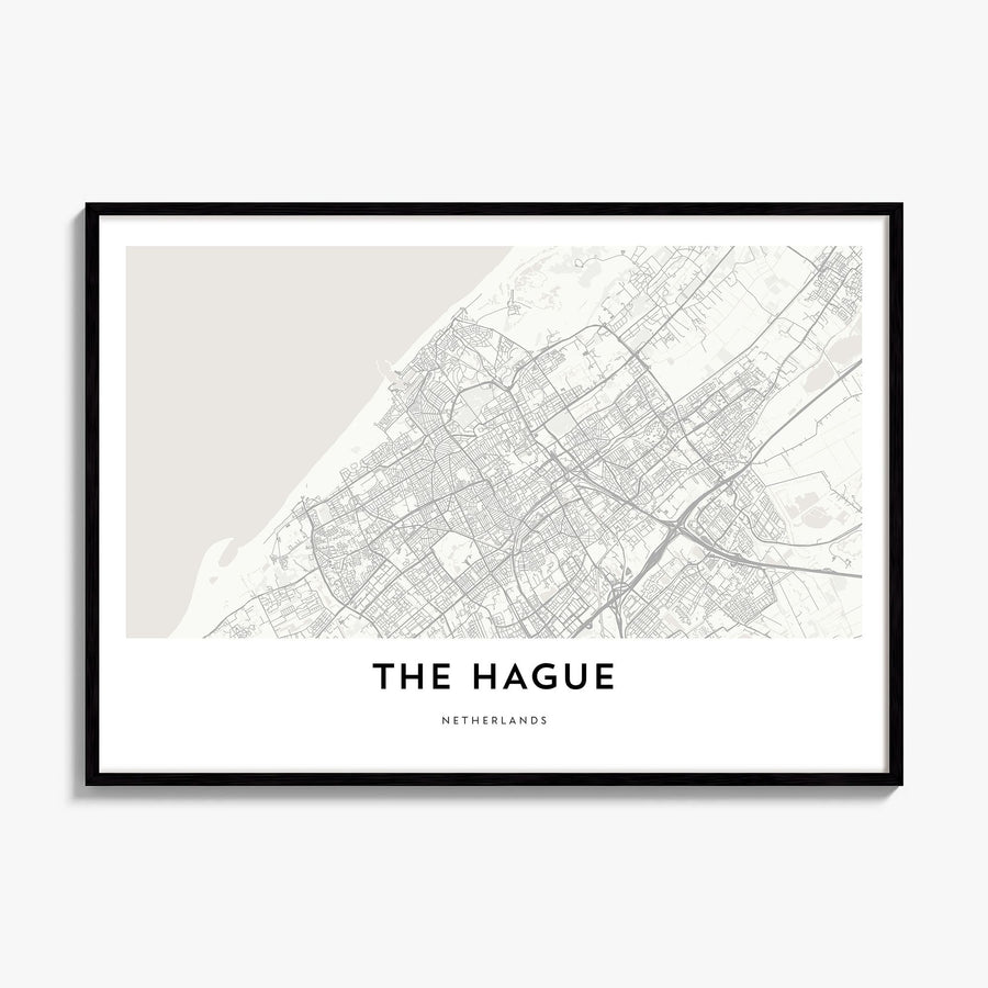The Hague Map Poster, framed poster mockup