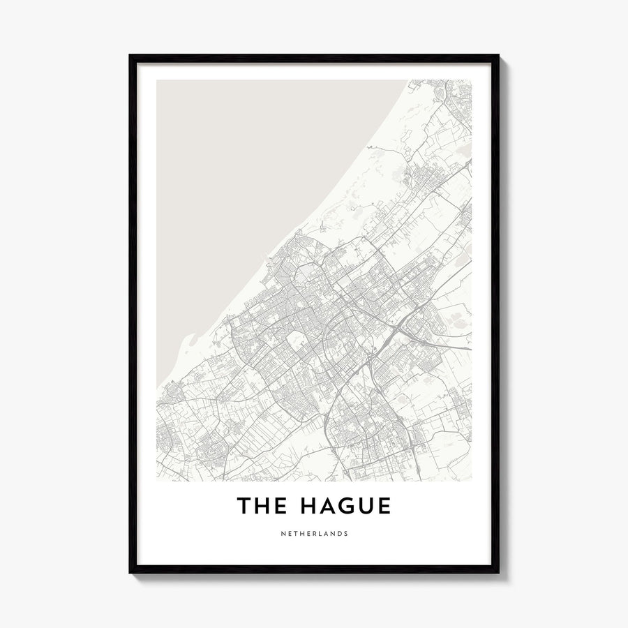 The Hague Map Poster, framed poster mockup