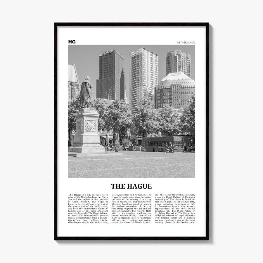 The Hague Newspaper Poster, framed poster mockup