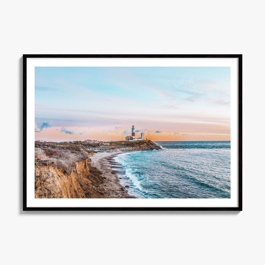 The Hamptons Photo Poster, framed poster mockup, white border