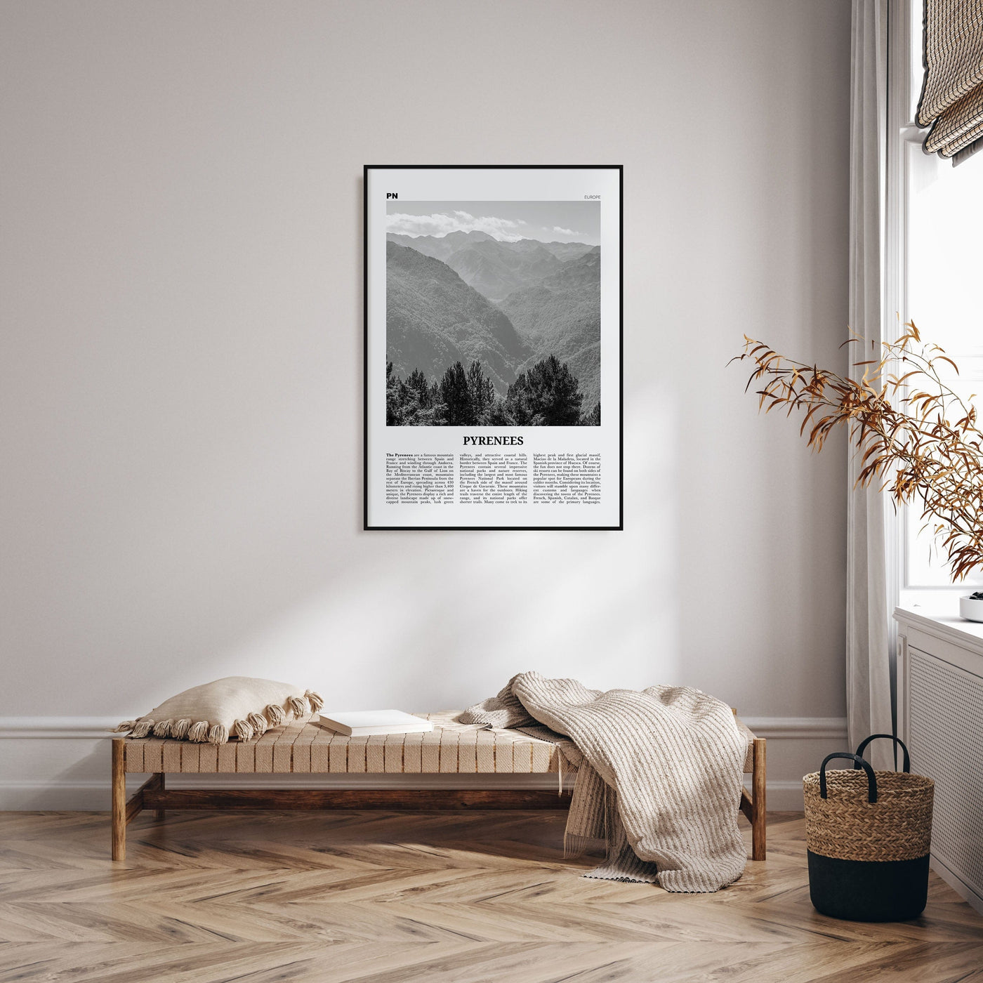 The Pyrenees Poster Nbourhood Travel B&W Poster